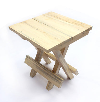 IVEI Smart Wooden Folding Multi-Purpose Table - Folding Stool for Kids and Toddlers - Mini Table - Kids Play Table – Handmade Wooden Table - Attractive Gifts for Homes. Size: Small (9.5in)