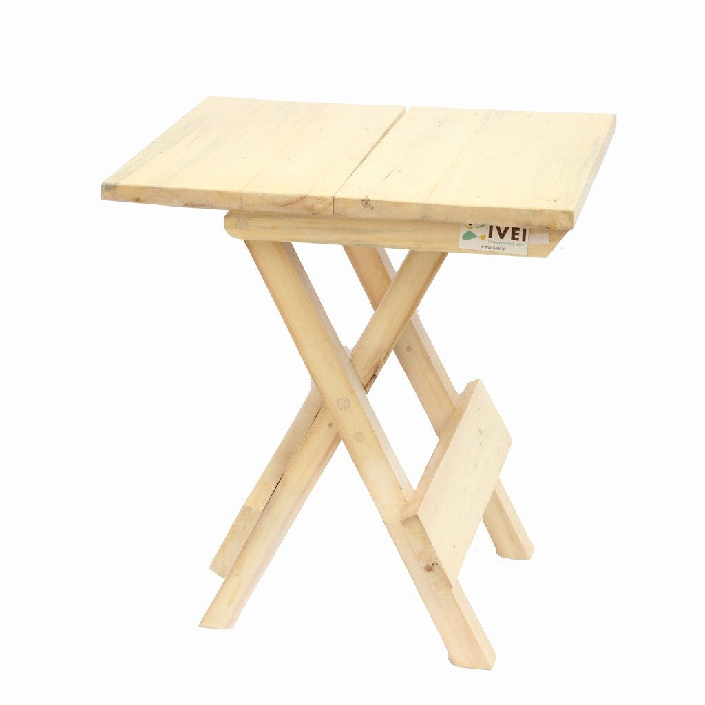 IVEI Smart Wooden Folding Multi-Purpose Table - Folding Stool for Kids and Adults - Mini Table - Kids Play Table � Flexible Handmade Wooden Table - Unique Gifts for Homes. Size: Medium (12in)