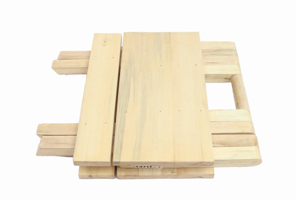 IVEI Smart Wooden Folding Multi-Purpose Table - Folding Stool for Kids and Adults - Mini Table - Kids Play Table � Flexible Handmade Wooden Table - Unique Gifts for Homes. Size: Medium (12in)