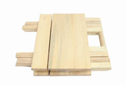 IVEI Smart Wooden Folding Multi-Purpose Table - Folding Stool for Kids and Adults - Mini Table - Kids Play Table � Flexible Handmade Wooden Table - Unique Gifts for Homes. Size: Medium (12in)