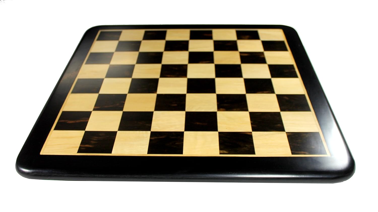 Stonkraft 21" X 21" Collectible Ebony Wood Wooden Chess Game Board Without Pieces - Appropriate Wooden & Brass Chess Pieces Chessmen Available Separately, For Kids & Adults