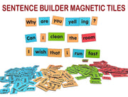 MFM TOYS Enhanced Sentence Builder Kit | English Language | 280 Magnetic Tiles (Ages 5+) (Includes Magnetic WhiteBoard Slate)