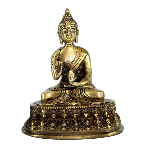 ESPLANADE Brass Buddha - Meditating Buddha - Showpiece | Home Decor | Brass Metal Idol Statue Figurine Murti