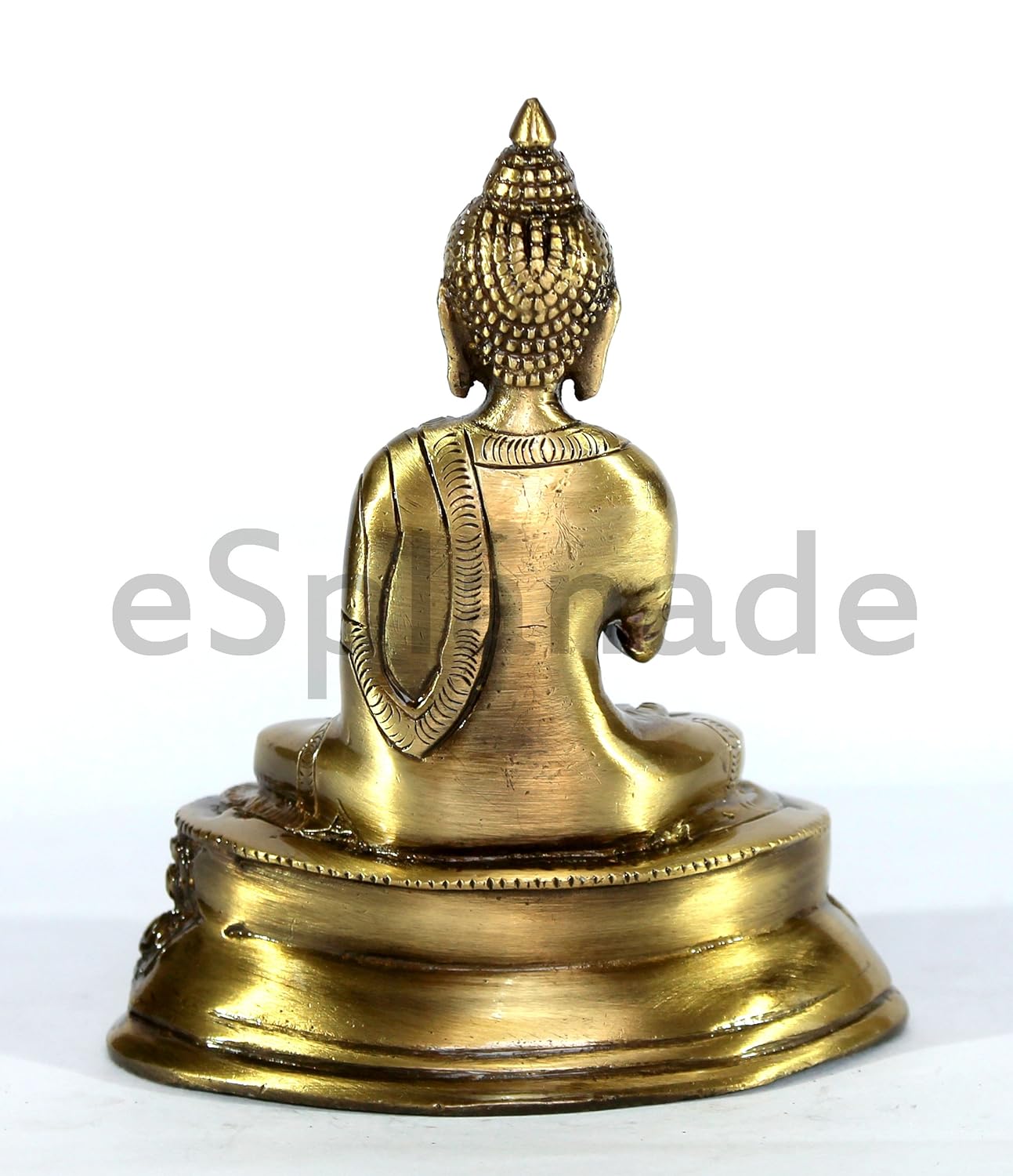 ESPLANADE Brass Buddha - Meditating Buddha - Showpiece | Home Decor | Brass Metal Idol Statue Figurine Murti