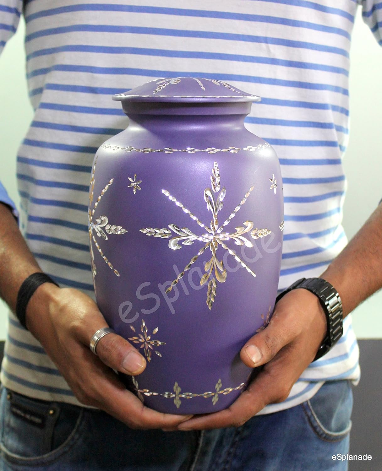 eSplanade Cremation urn Memorial Container Jar Pot with Keepsake | Cremation Urns