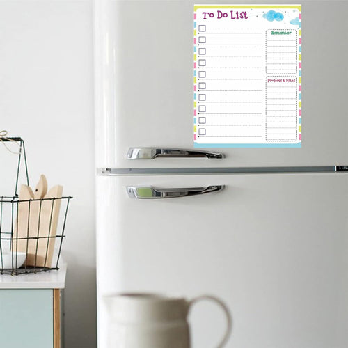 mfm toys fridge magnet write-erase a4 size notepads planners! (kids to-do list)- Multi color