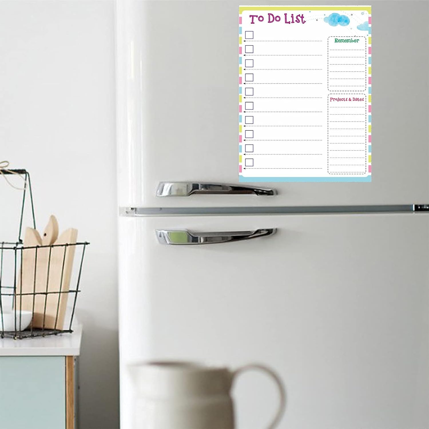 mfm toys fridge magnet write-erase a4 size notepads planners! (kids to-do list)- Multi color