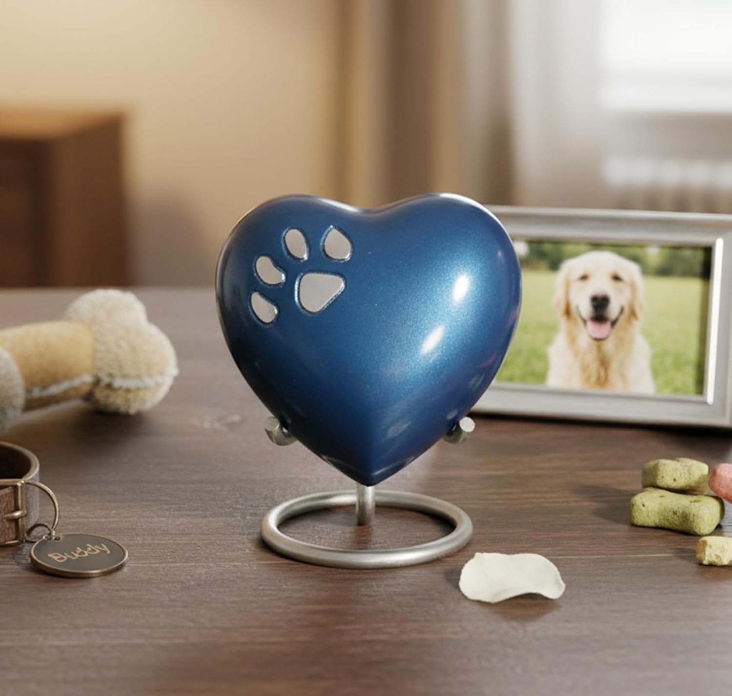 eSplanade cat Dog pet Cremation Mini Heart urn Keepsake Memorial | Small urn for Ashes Funeral Burial