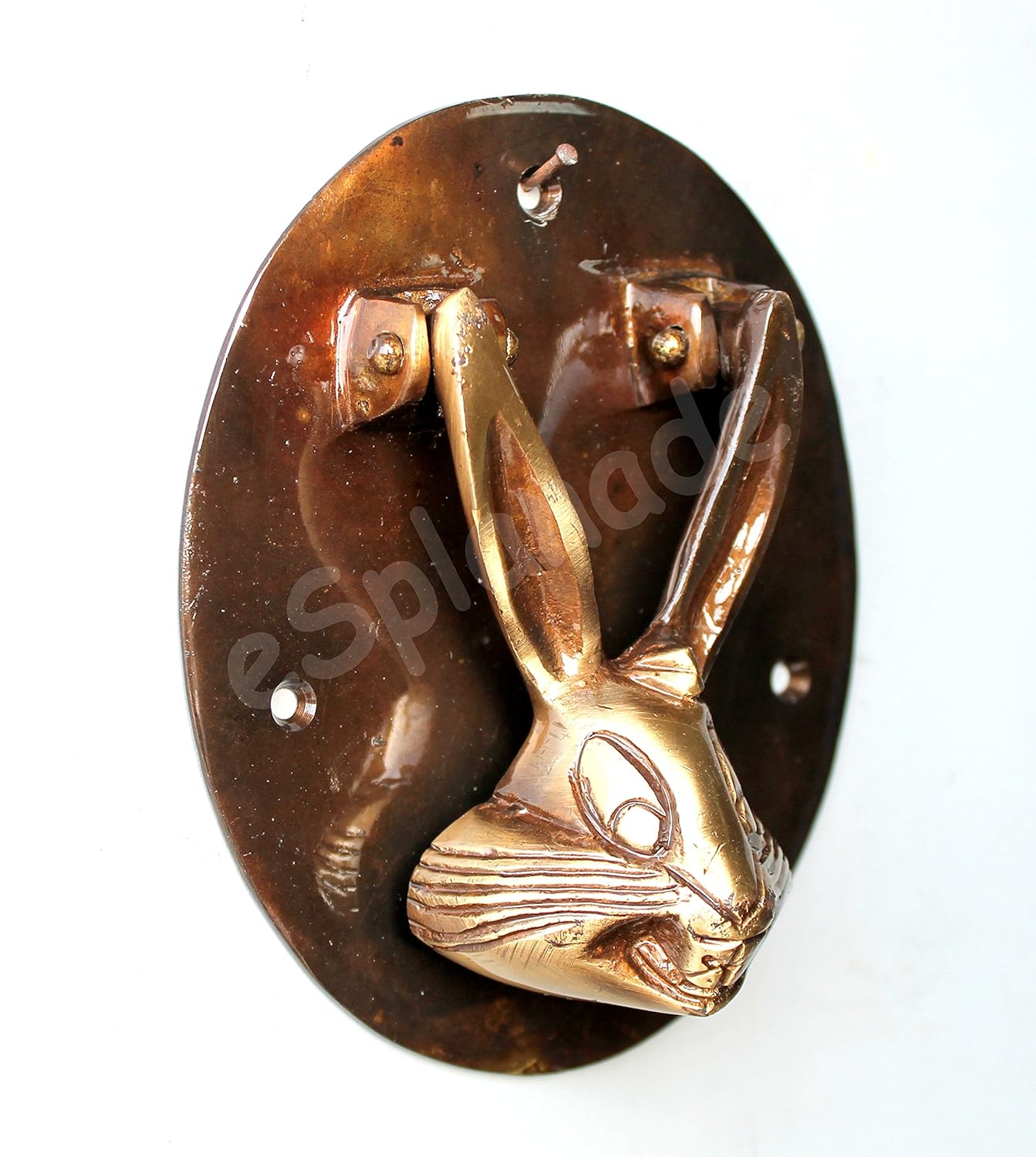 eSplanade 5.5" Rabbit Design Brass Door Knocker 100% Brass | Home Decor