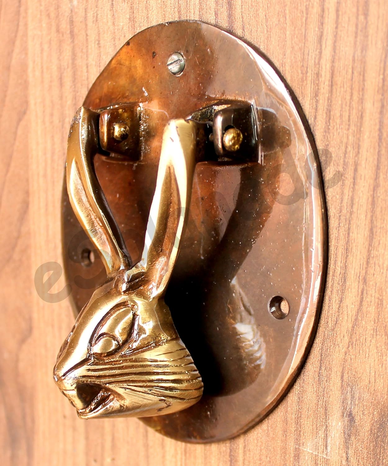 eSplanade 5.5" Rabbit Design Brass Door Knocker 100% Brass | Home Decor