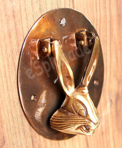 eSplanade 5.5" Rabbit Design Brass Door Knocker 100% Brass | Home Decor