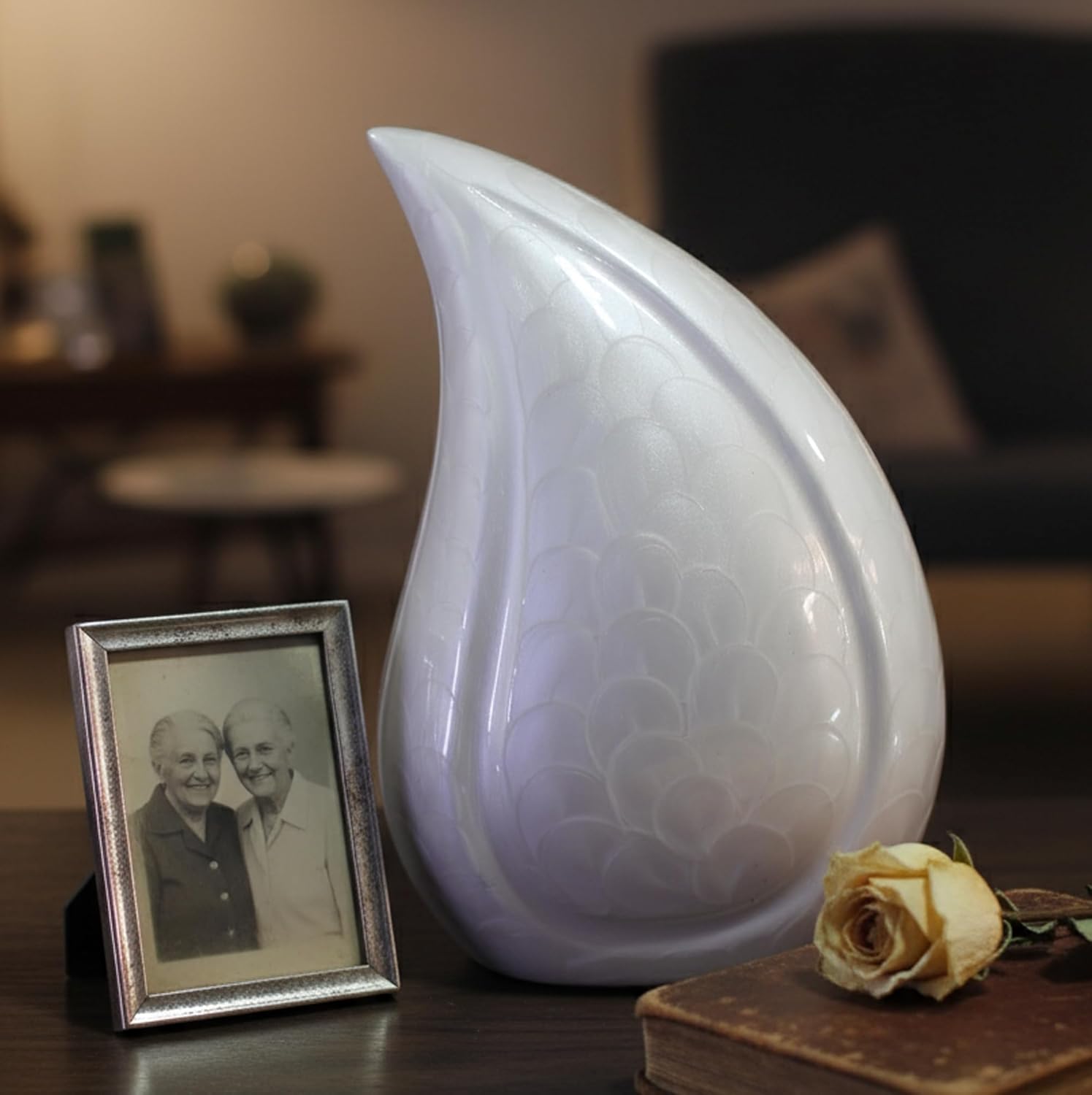 eSplanade Teardrop Cremation Urn Memorial Container Jar Pot | Cremation urn | Metal urn | Burial urn