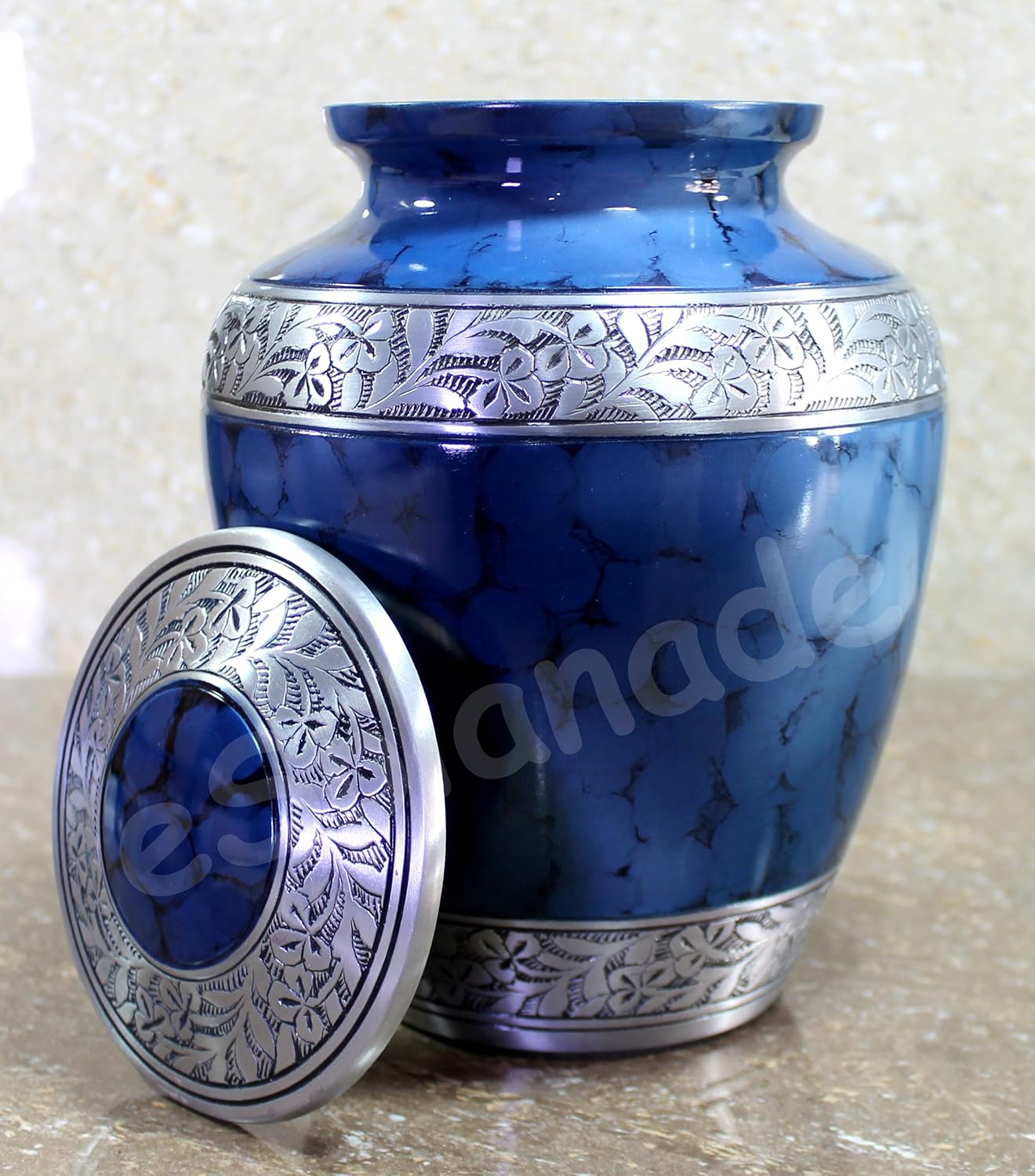 eSplanade Cremation urn Memorial Container Jar Pot | Cremation Urns | Metal Urns | Burial Urns.