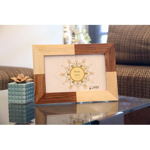 IVEI Wooden Photo Frame for Desk Solid Wood Photo Frame for Table - Wooden Picture Frame with Stand for Birthday, Home Decor - Photo Size - 8 in X 5 in