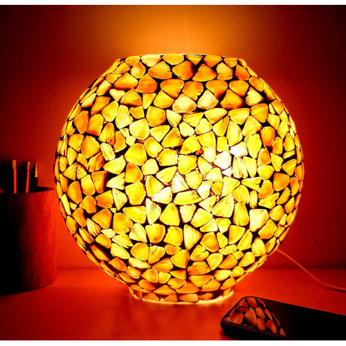 eSplanade Decorative Bedside Table Lamp 9.5-inch Tall (Beige) | Bedside Lamp | Reading Light | Christmas Lights | Christmas Gifts Ideas | Home Decor