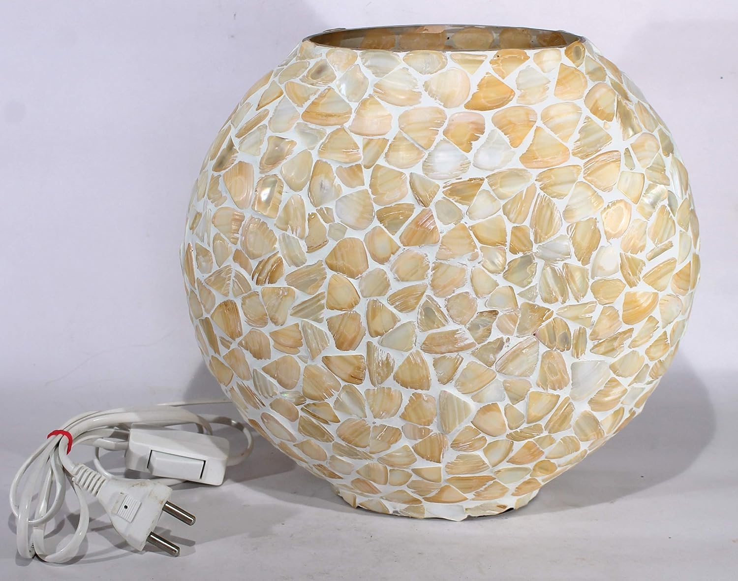 eSplanade Decorative Bedside Table Lamp 9.5-inch Tall (Beige) | Bedside Lamp | Reading Light | Christmas Lights | Christmas Gifts Ideas | Home Decor