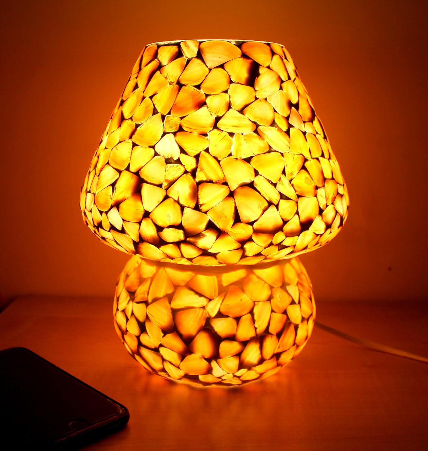 ESPLANADE Decorative Bedside Table Lamp 9.75" Tall, Beige