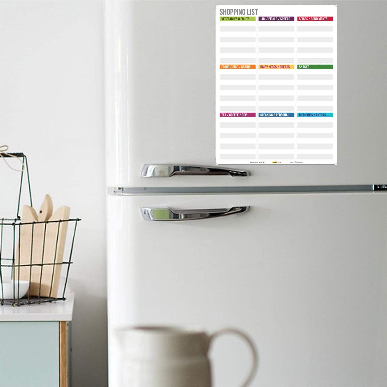 mfm toys fridge magnet write-erase notepads planners! (shopping list)- Multi color