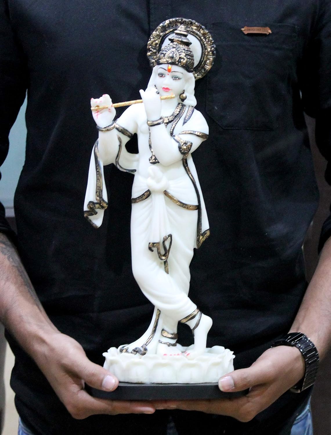 ESPLANADE Resin Krishna Kishan Murti Idol Statue Sculpture (16.5")