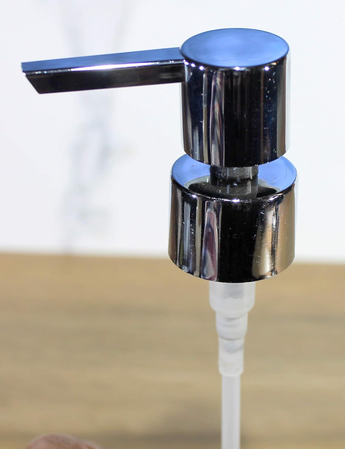 KLEO Chrome Finish Plastic Liquid Soap Dispenser Replacement Pump | Soap Pump | Lotion Pump - Pack of 4 (4 Piece Set)