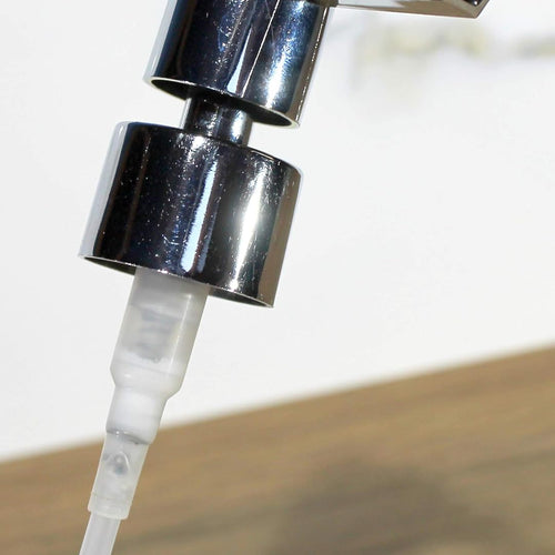 KLEO Chrome Finish Plastic Liquid Soap Dispenser Replacement Pump | Soap Pump | Lotion Pump - Pack of 4 (4 Piece Set)