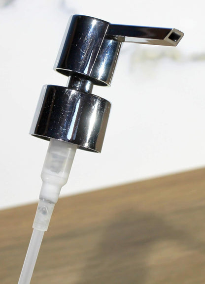 KLEO Chrome Finish Plastic Liquid Soap Dispenser Replacement Pump | Soap Pump | Lotion Pump - Pack of 4 (4 Piece Set)