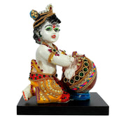 ESPLANADE Resin Krishna Makhan Chor Statue (Multicolour, 7.5")