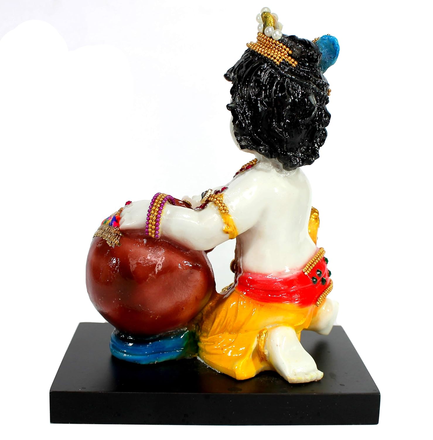 ESPLANADE Resin Krishna Makhan Chor Statue (Multicolour, 7.5")
