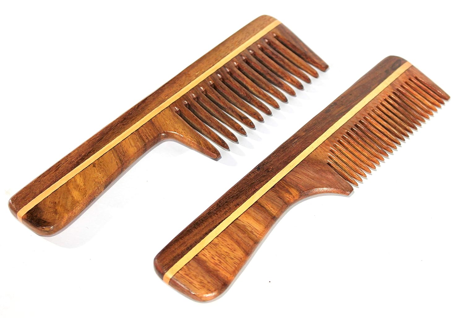 eSplanade Sheesham Rosewood Comb for Hair Beard Moustache (Set of 3) - Beauty Care Items For Men & Women - Brown (81A+76A+42) (81A+73A Comb Set of 2)