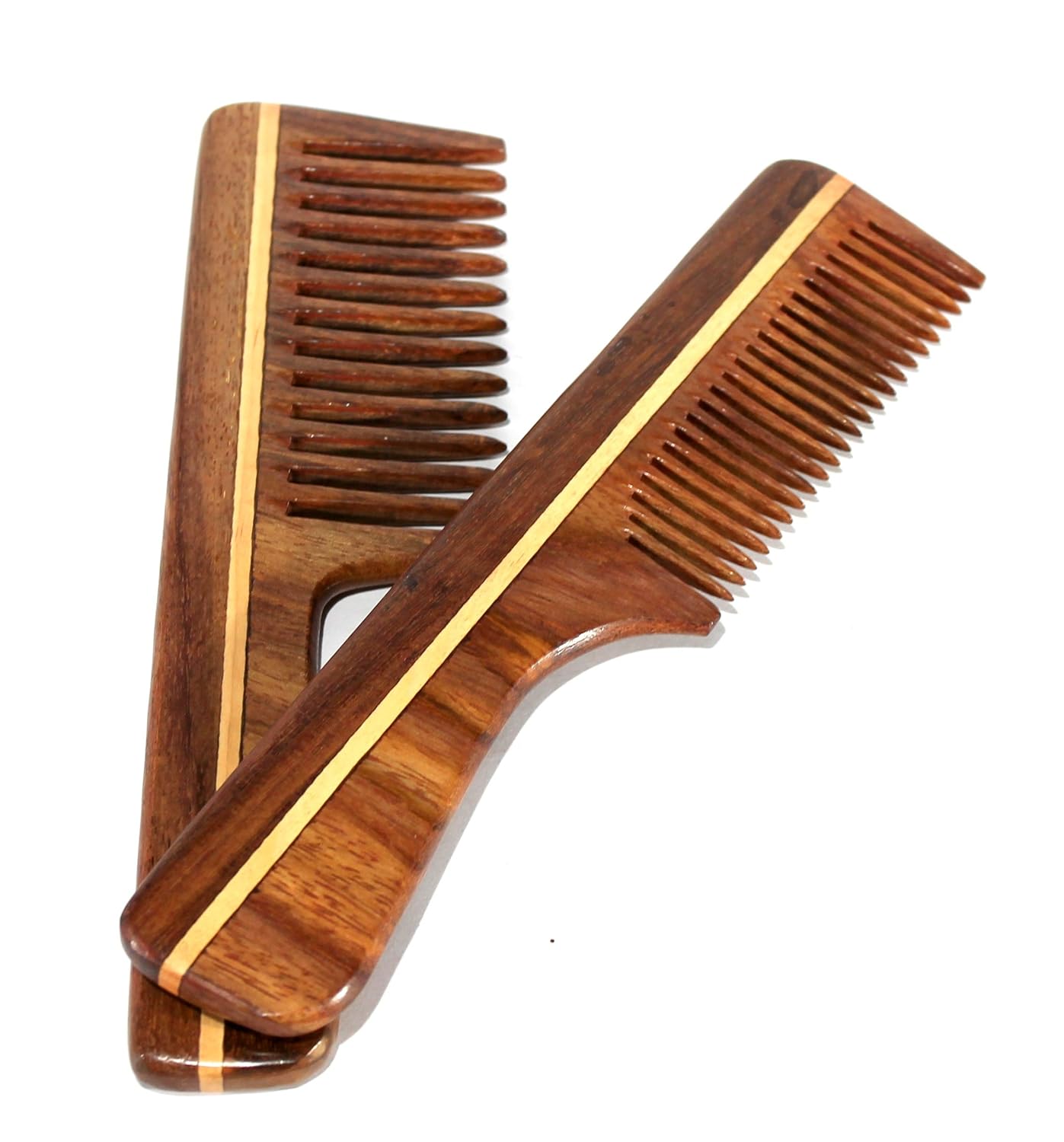 eSplanade Sheesham Rosewood Comb for Hair Beard Moustache (Set of 3) - Beauty Care Items For Men & Women - Brown (81A+76A+42) (81A+73A Comb Set of 2)