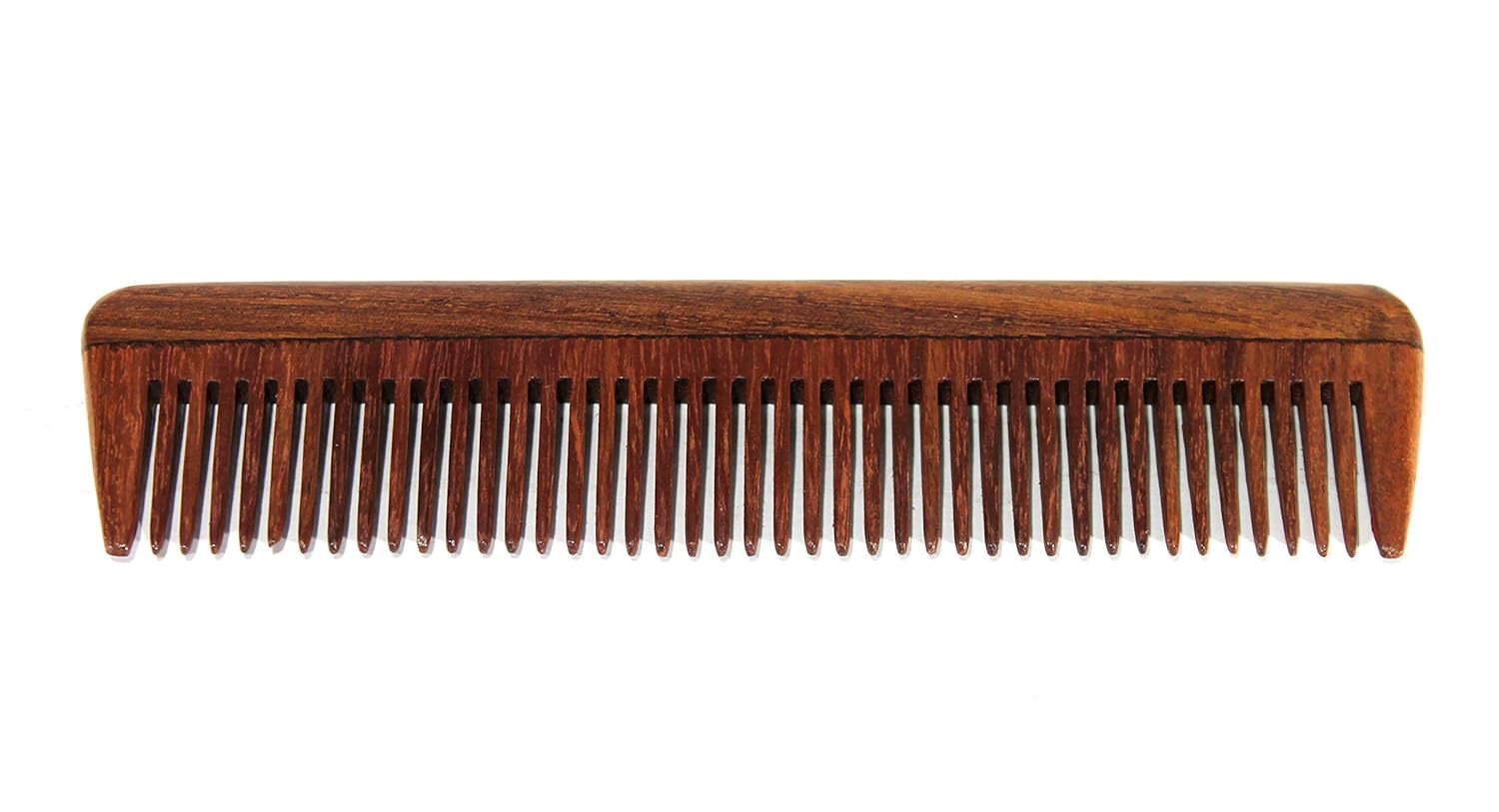 eSplanade Wooden Pocket Comb for Men & Women - Sheesham Wood Handmade Anti-Static Hair Beard Comb - Brown - 5" Inches