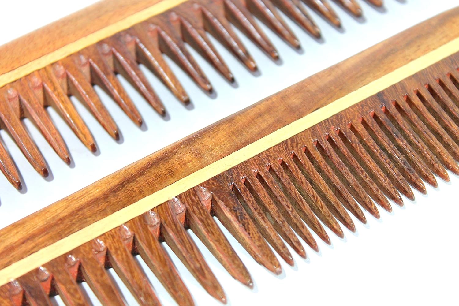 eSplanade Wooden Comb for Men & Women (Set of 2) - Sheesham Wood Handmade Moustache Comb.