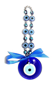 ESPLANADE Evil Eye Glass Car Door Hanging (Small, Blue)