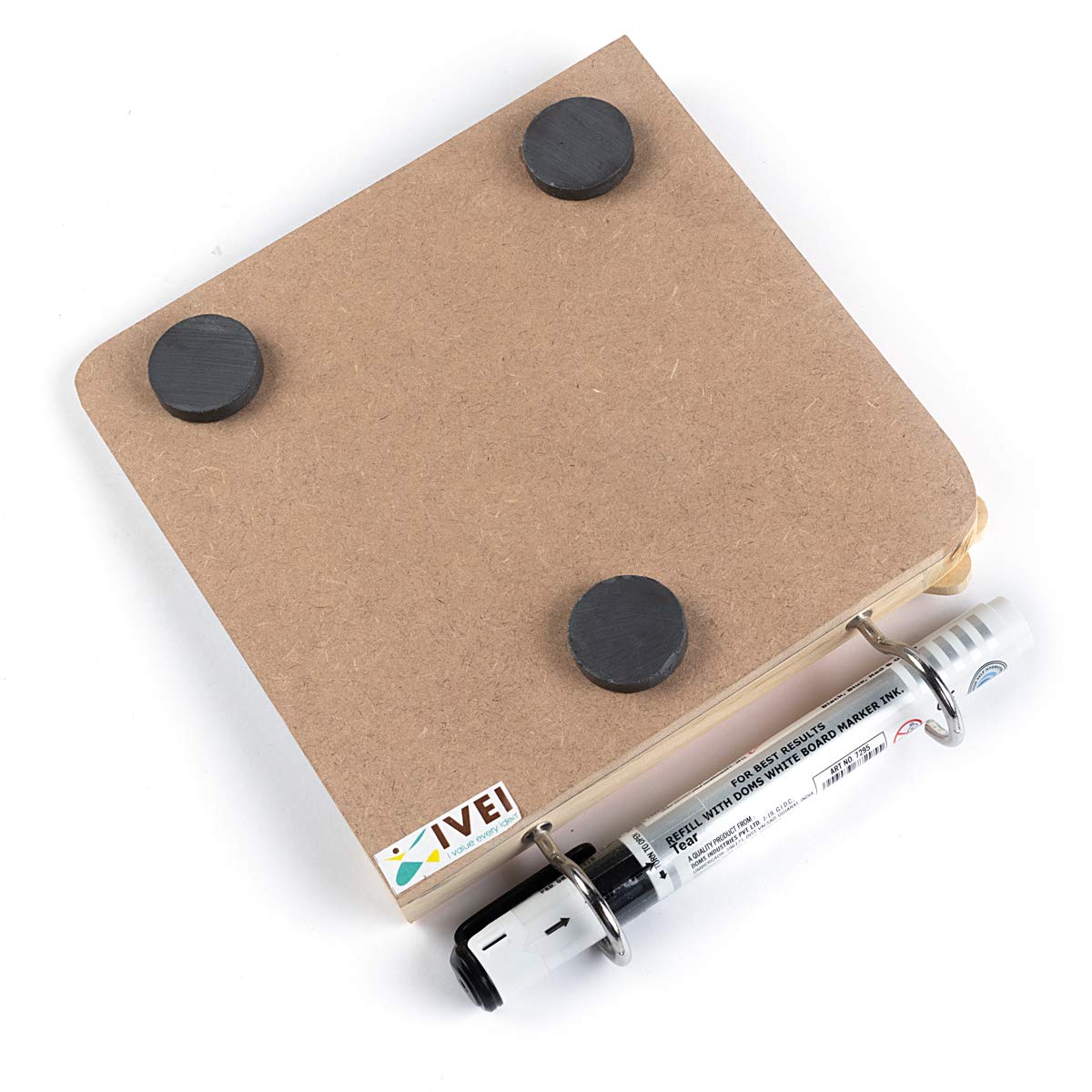 IVEI Wooden Utility Fridge Magnet with Handcrafted Mini Slippers & Hooks - Easy to Wipe White Board - Dry Erase Board - to-Do-List - Magnet for Fridge - Best Gift for Home, Kitchen, etc – Yellow