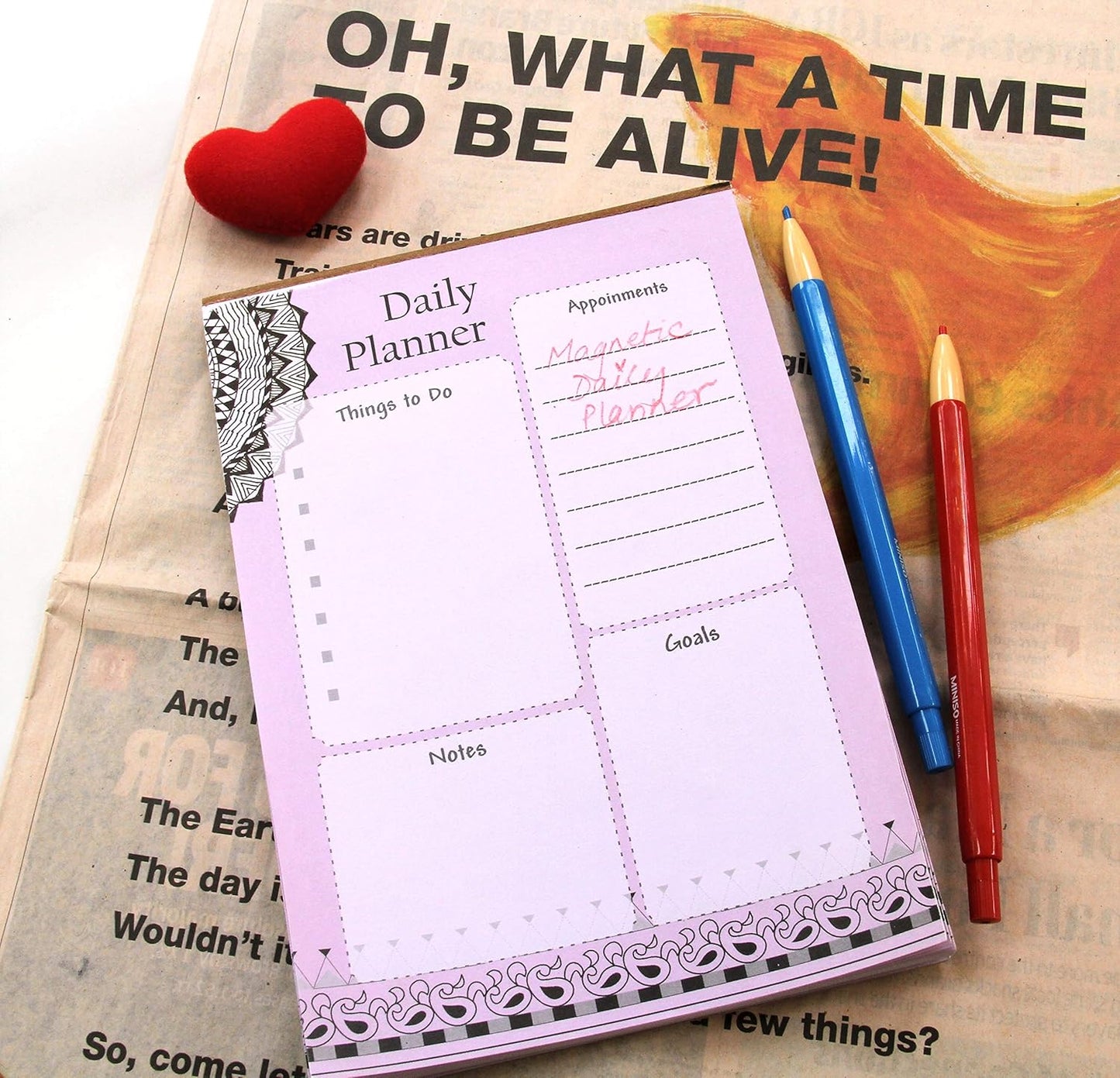 IVEI Magnetic to-Do Planner Pad with 40 Sheets � Lightweight Fridge Magnet - Note Pad - Unique to-Do-List Planner - Innovative Daily Planner Magnets for Home, Office, Best Budget Gift.