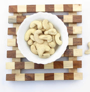 IVEI Wooden Trivet for Dining Table - Combination Wood Serving Platters - Heat Resistant Trivet - Dining Table Hot Pot Mat - Reversible Coaster - Trivet for Hot Vessels - Countertop Protector (Square)