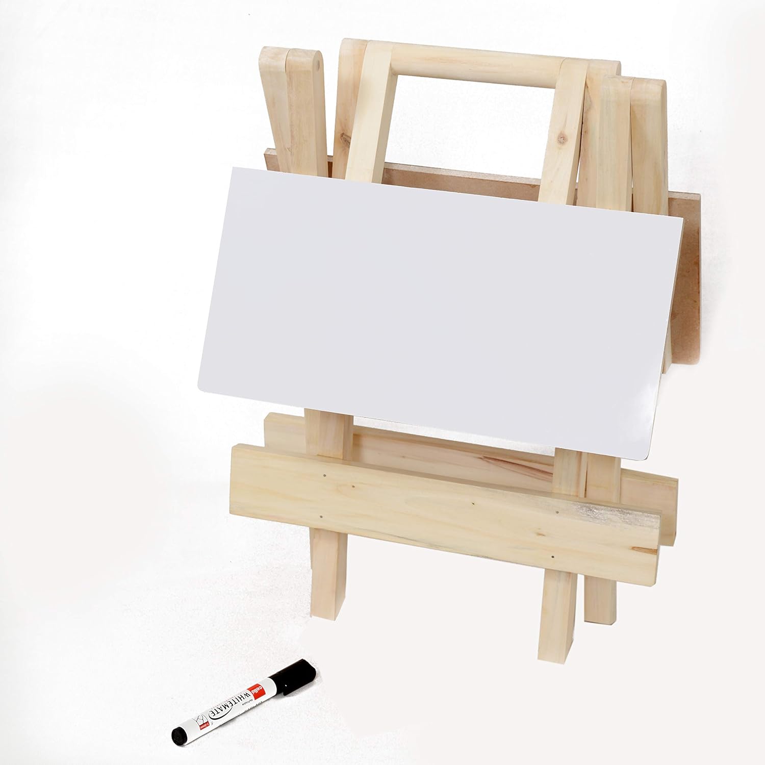 IVEI Wooden White Board Folding Table - Multi-Purpose Table – Activity Stool for Kids and Toddlers – Easy to Wipe White Board Table - Kids Play Table - Handmade Table - Attractive Gift for Kids.