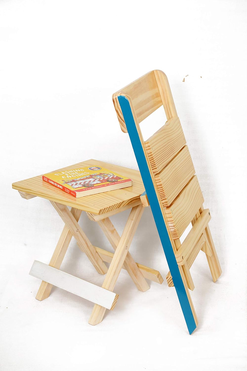 IVEI Smart Pine Wood Folding Multi-Purpose Table and Chair Set - Folding Table and Chair for Kids and Toddlers - Mini Table & Chair Set - Kids Play Table - Handmade Table Set - Unique Gifts for Homes