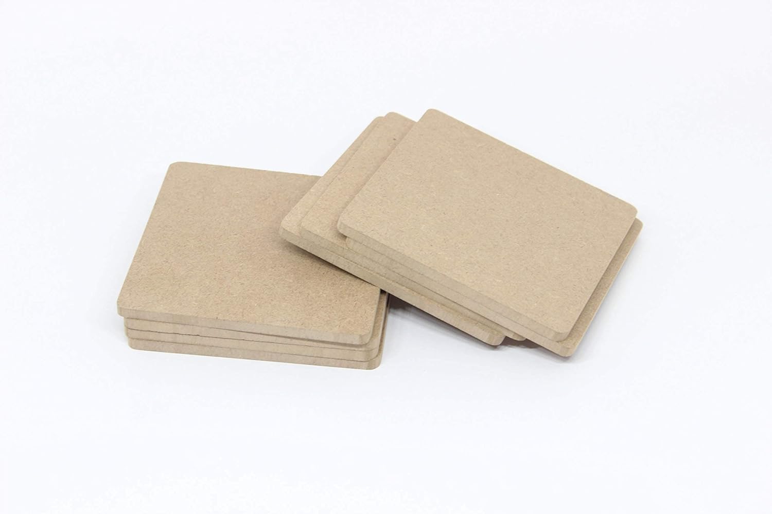 IVEI MDF DIY Coasters Wood Sheet Craft - Set of 12 (3.5 in X 3.5 in) (Primer & Non-Primer) (3.5 in X 3.5 in (Square), Non - Primer)