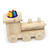 IVEI Wooden Crayon Holder Cum Activity Toy - Show Piece - Stationery Holder - Train Toy - Crayon Holder - Educational - Utility Toy – Smart and Attractive Return Gifts for Kids