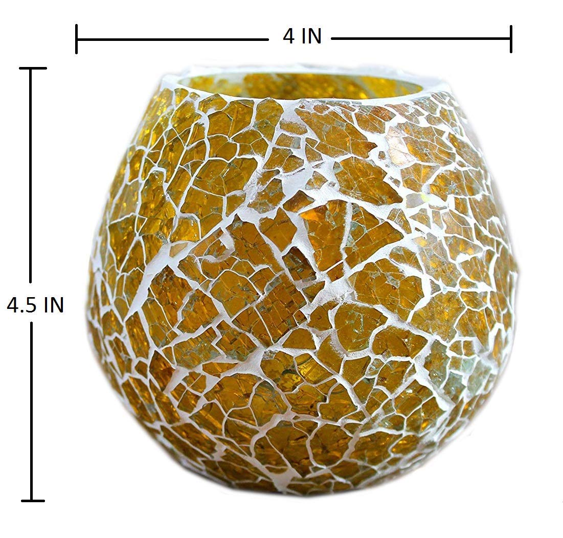 ESPLANADE Glass Tealight Candle Holder, Pack of 2