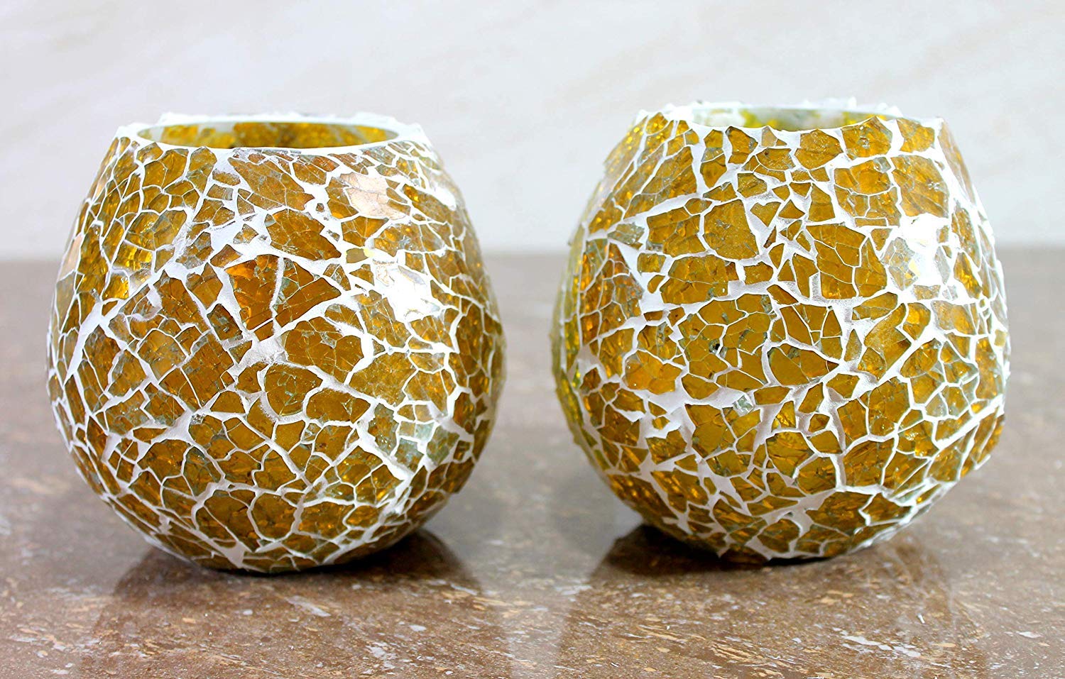 ESPLANADE Glass Tealight Candle Holder, Pack of 2