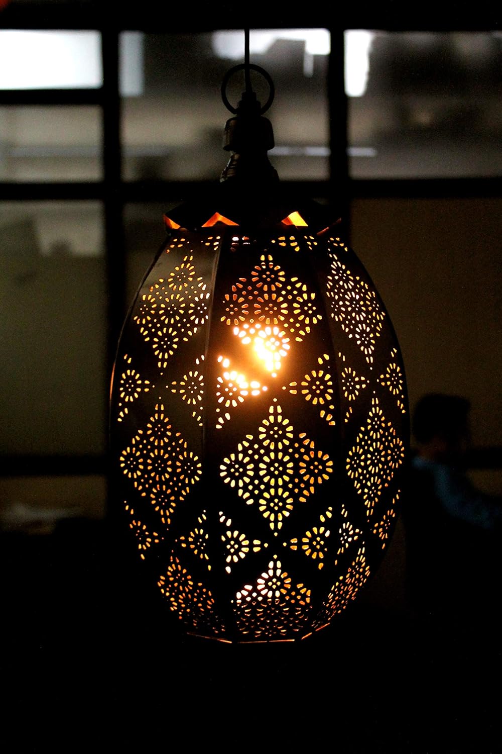 eSplanade 13" Moroccan Lantern Pendant Light Hanging Lamp