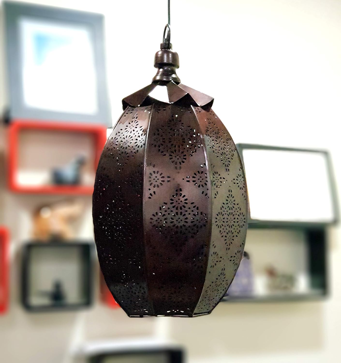 eSplanade 13" Moroccan Lantern Pendant Light Hanging Lamp