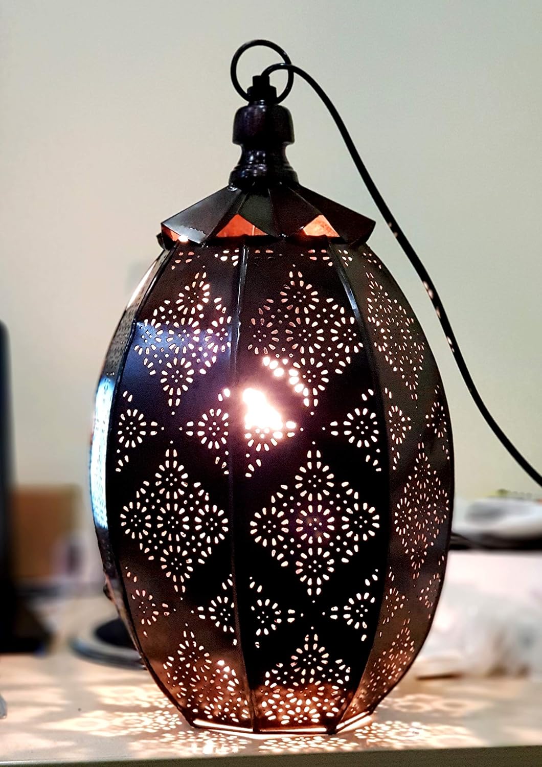 eSplanade 13" Moroccan Lantern Pendant Light Hanging Lamp