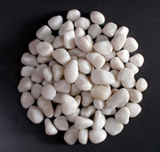 eSplanade White Pebbles | White Color Natural Stones | Polished Glossy Home Decorative | Garden Table Aquarium Vase Fillers Stone (5, Kilograms)