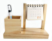 IVEI Warli Utility Hanging Calendar with Pen Holder - Mini Utility Desktop Calendar - Desk Organizer Table Top Calendar Set - Desk Calendar with Pen Stand for Home, Office Desk Decor, Study Room