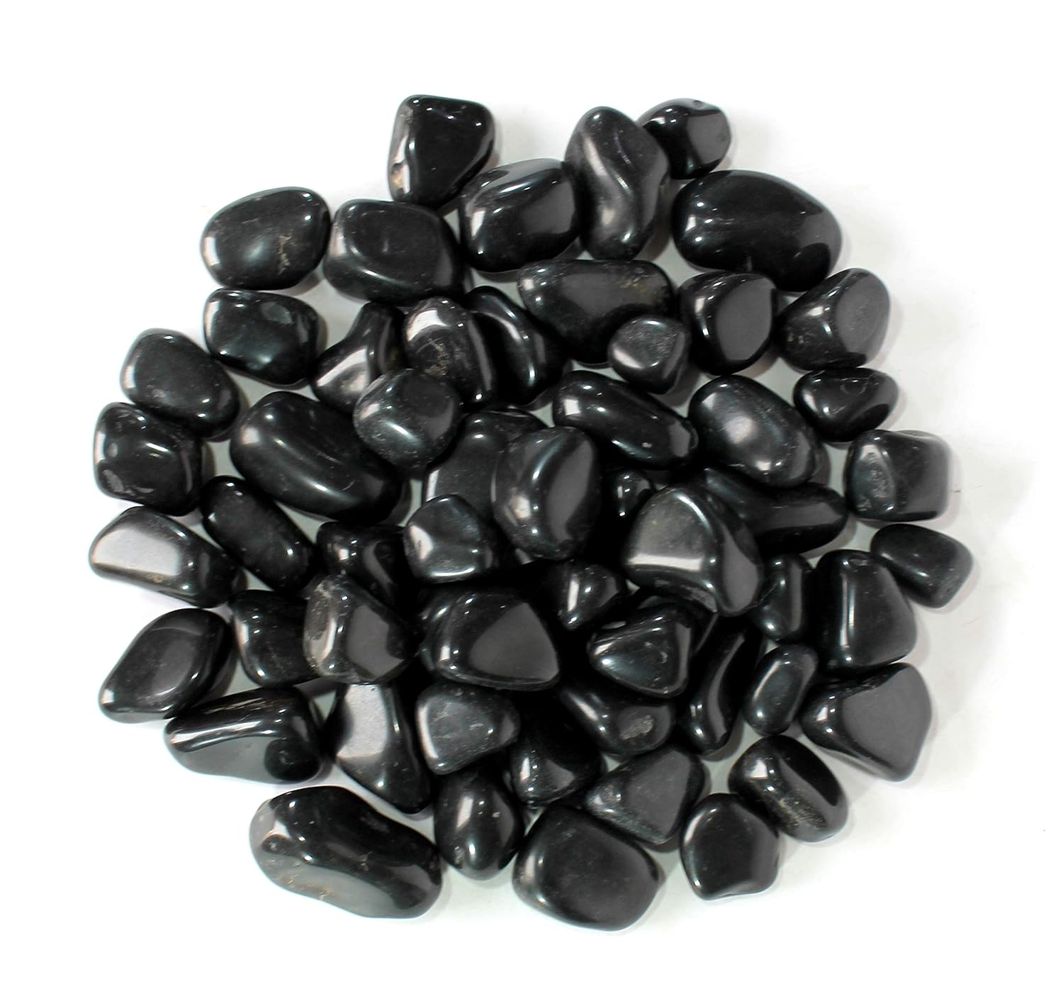 eSplanade Black Pebbles | Black Color Natural Stones | Polished Glossy Home Decorative | Garden/Table/Aquarium Vase Fillers Stone (5, Kilograms)
