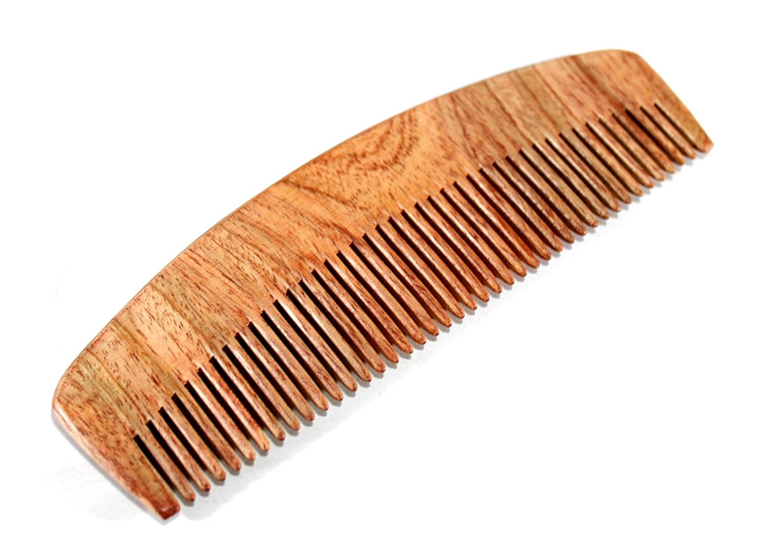 eSplanade Neem Wood Comb for Hair Beard Moustache - Beauty Care Items - Men & Women - Natural Brown - 6.7" Inches