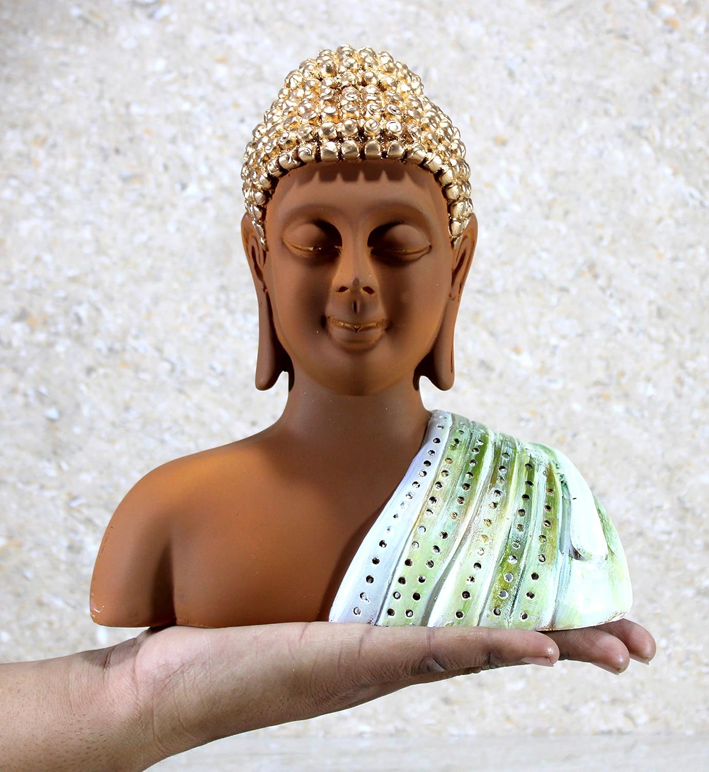 eSplanade 9" Buddha - Meditating Buddha - Polyresin Idol Statue Figurine Murti